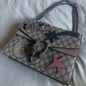 SOLD! Gucci Beige GG Medium Dionysus Shoulder Bag